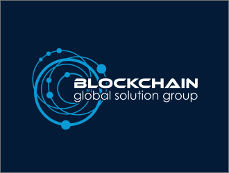 blockchain global solution group logo design by serprimero
