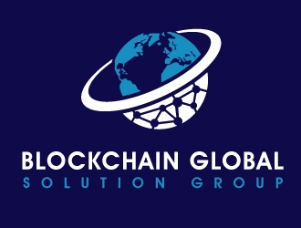 blockchain global solution group logo design by PMG