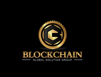 blockchain global solution group logo design by art-design
