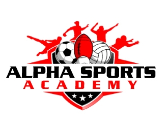 Alpha Sports Academy  logo design by ElonStark