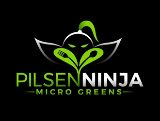 Pilsen Ninja Micro Greens logo design by DreamLogoDesign