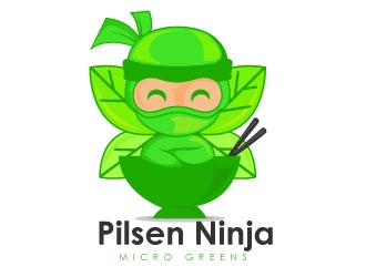 Pilsen Ninja Micro Greens logo design by Suvendu