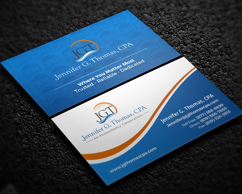 Jennifer G. Thomas, CPA An Accountancy Corporation logo design by scriotx