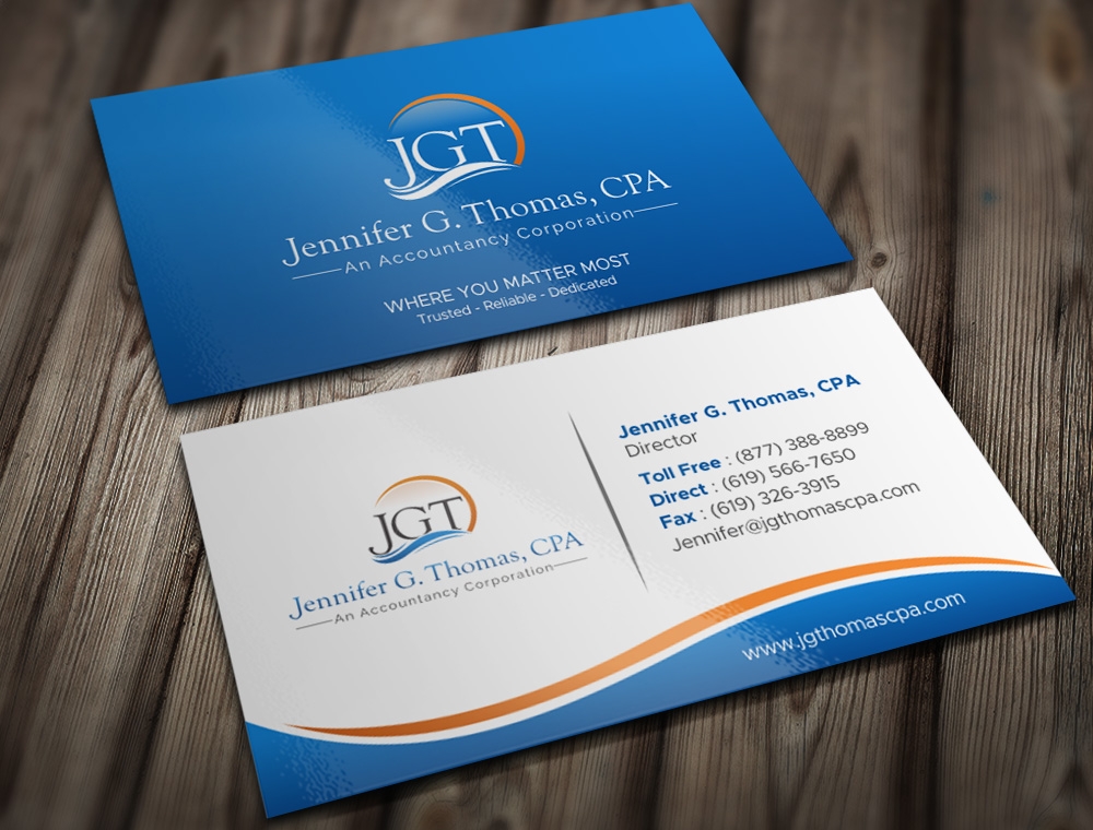 Jennifer G. Thomas, CPA An Accountancy Corporation logo design by Kindo