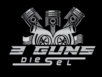 3 Guns Diesel logo design by logoguy