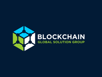 blockchain global solution group logo design by deejava