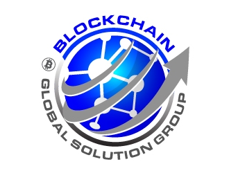 blockchain global solution group logo design by dshineart