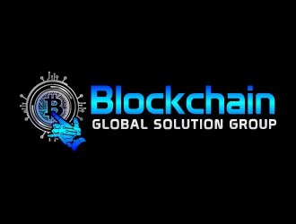 blockchain global solution group logo design by jaize