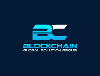 blockchain global solution group logo design by yunda