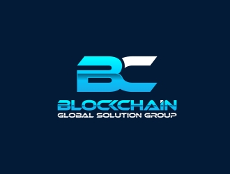 blockchain global solution group logo design by yunda