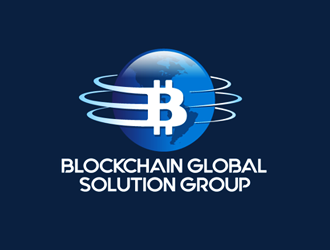 blockchain global solution group logo design by megalogos