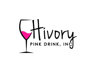 Hivory Pink Drink, Inc logo design by BrainStorming