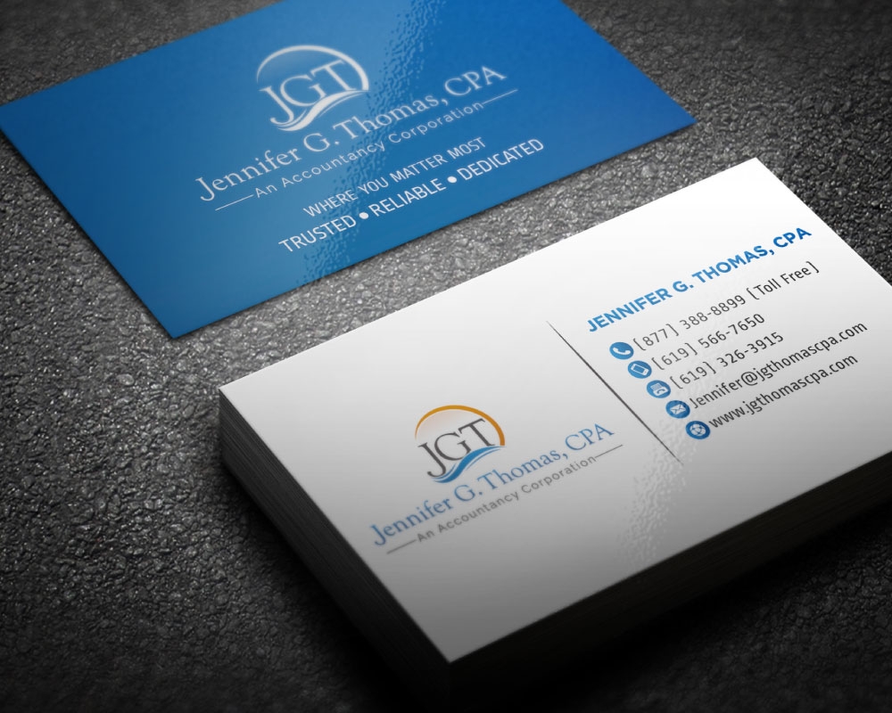 Jennifer G. Thomas, CPA An Accountancy Corporation logo design by Boomstudioz