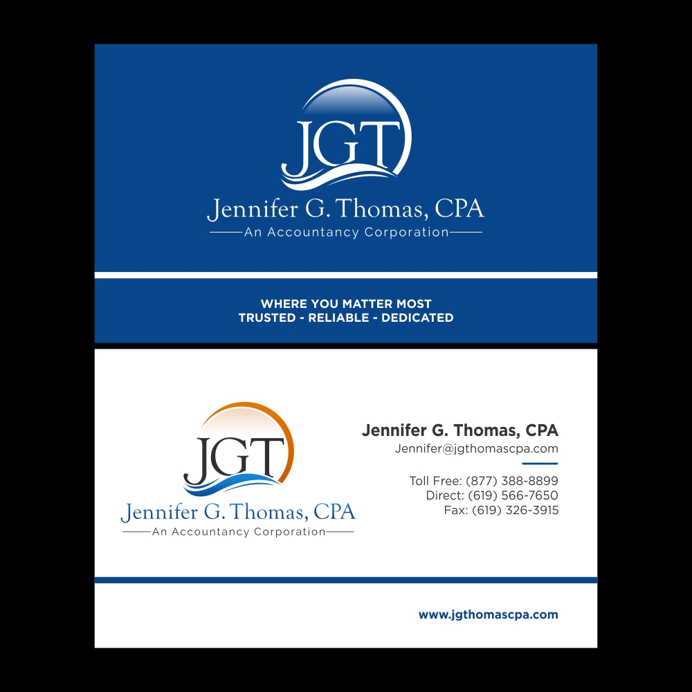 Jennifer G. Thomas, CPA An Accountancy Corporation logo design by CreativeKiller