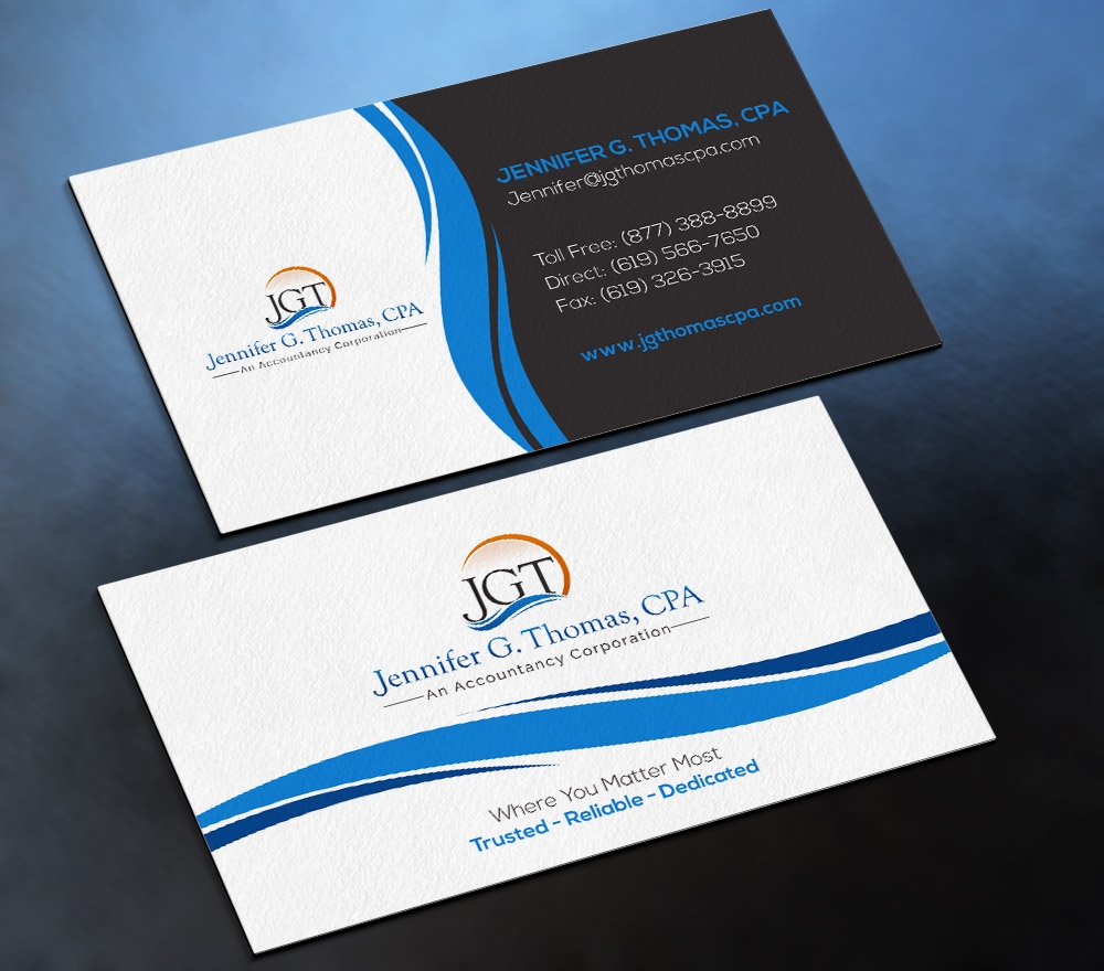 Jennifer G. Thomas, CPA An Accountancy Corporation logo design by fritsB