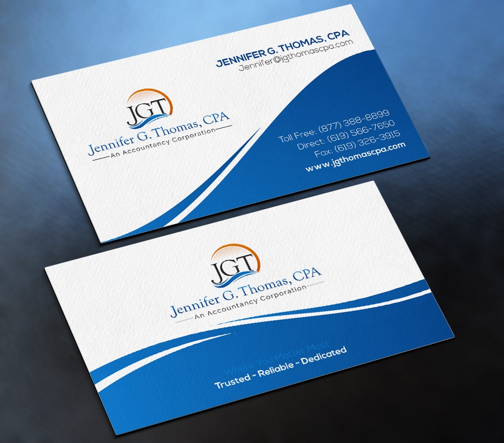 Jennifer G. Thomas, CPA An Accountancy Corporation logo design by fritsB