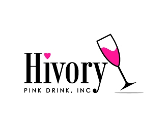Hivory Pink Drink, Inc logo design by BrainStorming
