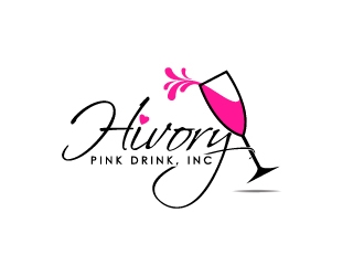 Hivory Pink Drink, Inc logo design by BrainStorming