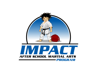 Impact After School Martial Arts Program logo design by Kruger