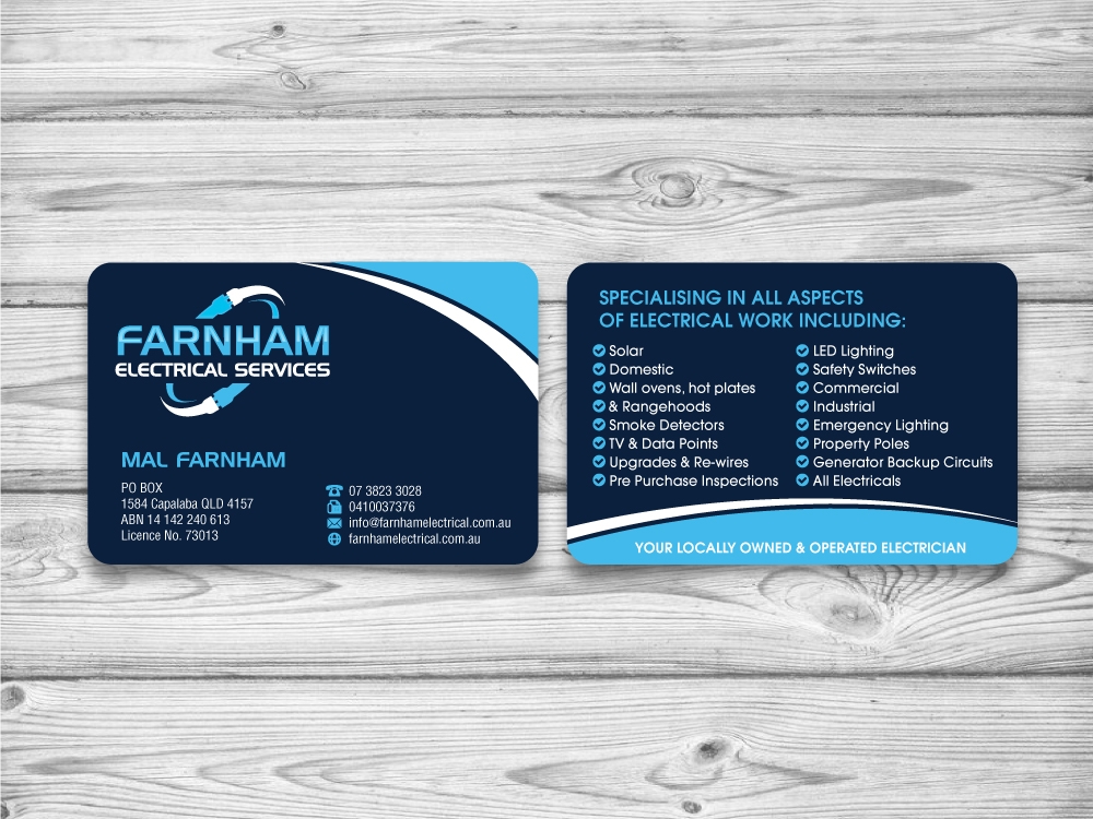 Farnham Electrical Services logo design by jaize