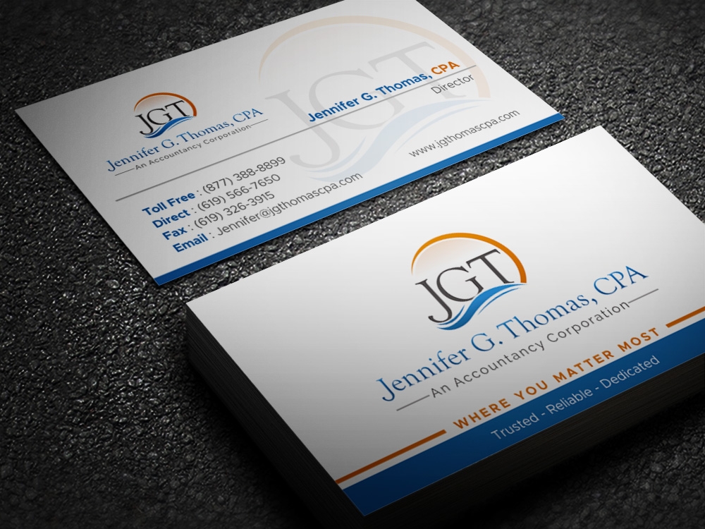 Jennifer G. Thomas, CPA An Accountancy Corporation logo design by Kindo