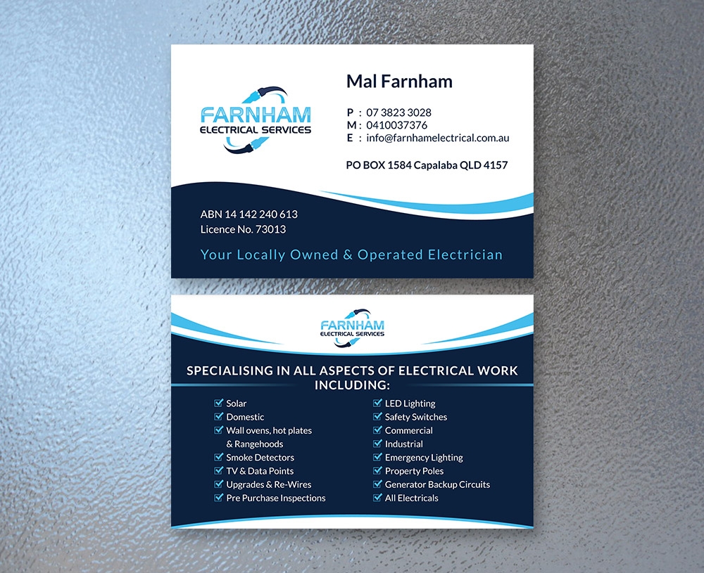 Farnham Electrical Services logo design by fritsB