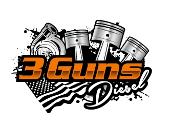3 Guns Diesel logo design by ElonStark