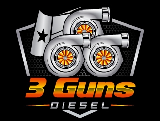 3 Guns Diesel logo design by uttam
