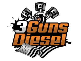 3 Guns Diesel logo design by pollo