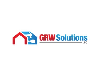 GRW Solutions, LLC logo design by gipanuhotko