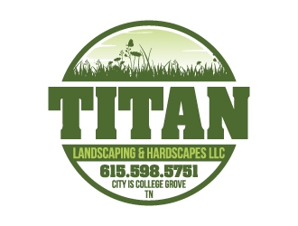 Titan Landscaping & Hardscapes LLC logo design by JJlcool