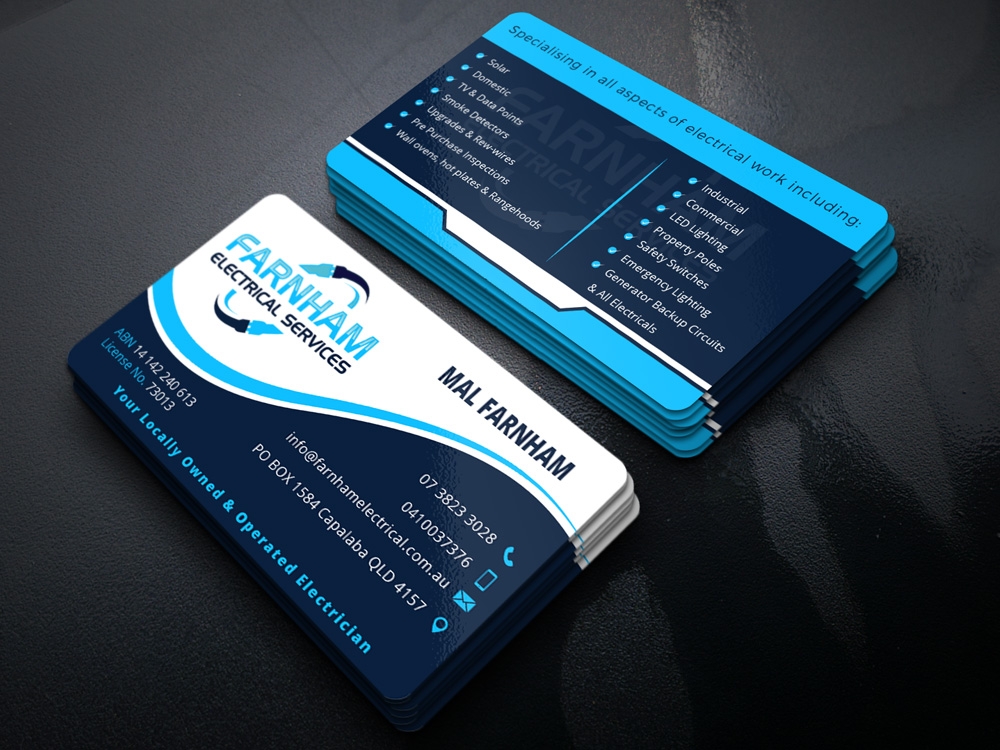 Farnham Electrical Services logo design by Gelotine