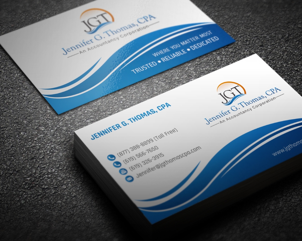 Jennifer G. Thomas, CPA An Accountancy Corporation logo design by Boomstudioz
