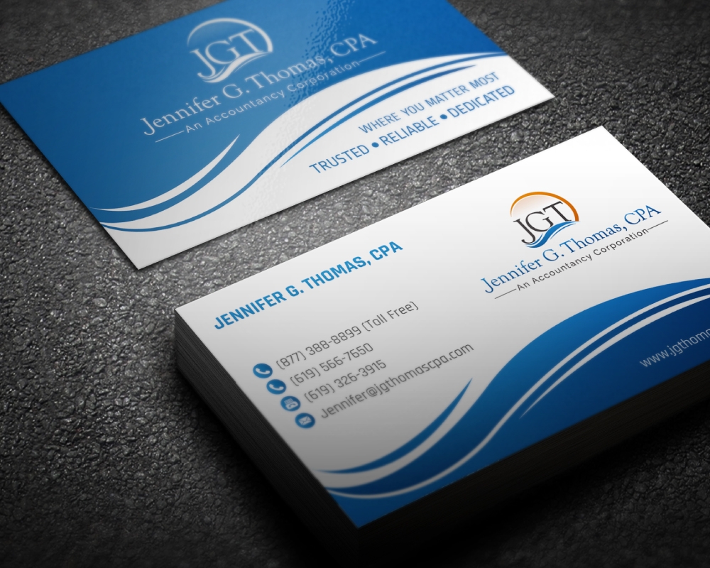 Jennifer G. Thomas, CPA An Accountancy Corporation logo design by Boomstudioz