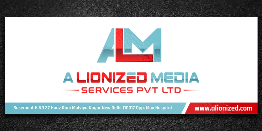 A LIONIZED MEDIA SERVICES PVT LTD logo design by Boomstudioz