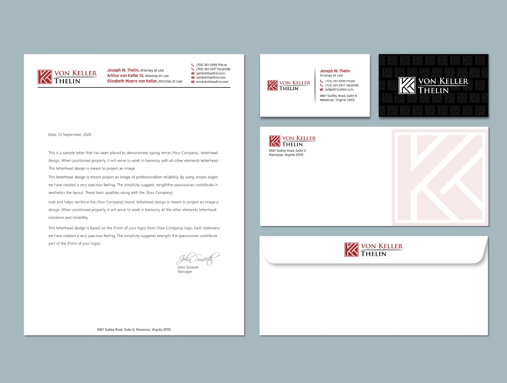 Von Keller Thelin logo design by Boomstudioz