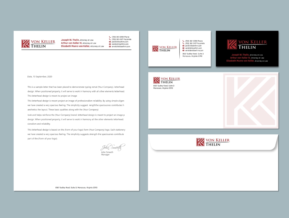 Von Keller Thelin logo design by Boomstudioz