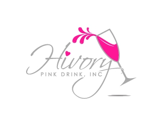 Hivory Pink Drink, Inc logo design by BrainStorming