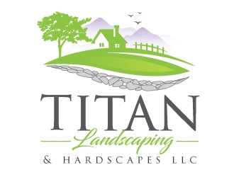 Titan Landscaping & Hardscapes LLC logo design by Upoops