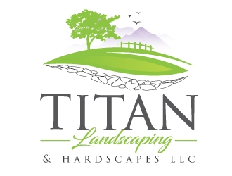 Titan Landscaping & Hardscapes LLC logo design by Upoops