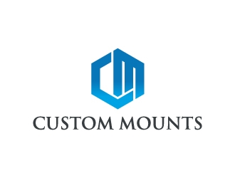 Custom Mounts logo design by BrainStorming