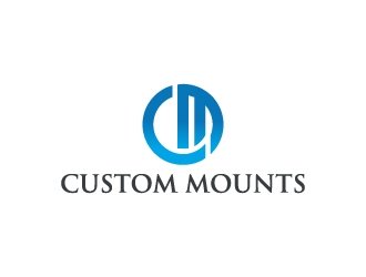 Custom Mounts logo design by BrainStorming