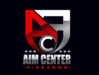 Aim Center Firearms logo design by Suvendu