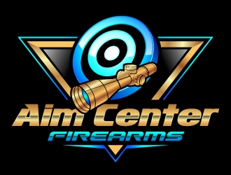 Aim Center Firearms logo design by uttam