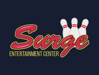 Surge Entertainment Center  logo design by cybil