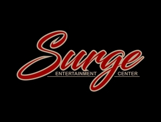 Surge Entertainment Center  logo design by naldart
