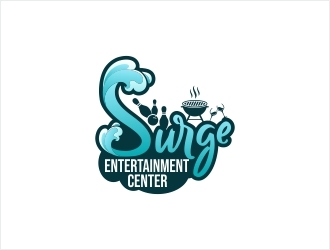 Surge Entertainment Center  logo design by Shabbir