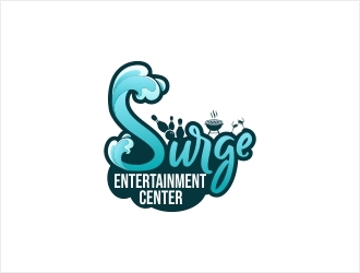 Surge Entertainment Center  logo design by Shabbir
