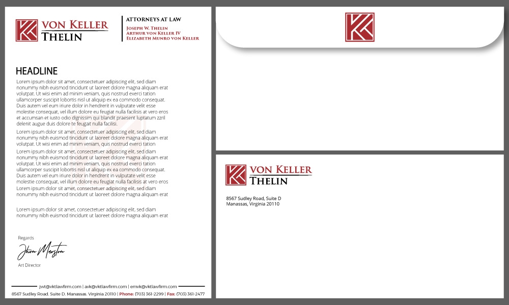 Von Keller Thelin logo design by Gelotine