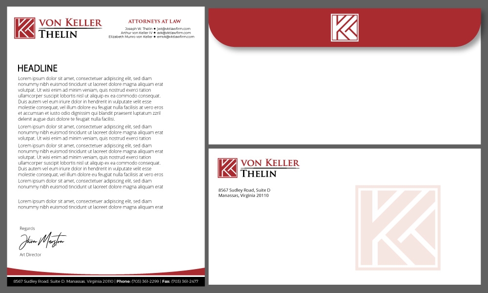 Von Keller Thelin logo design by Gelotine